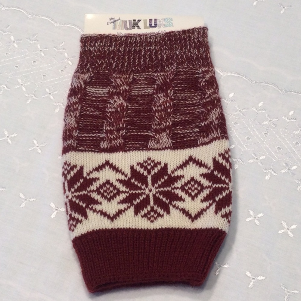 MUK LUKS The Original Boot Cuff Snowflake Chianti​